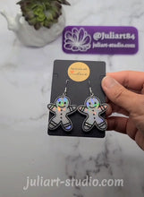 Load image into Gallery viewer, 1.5 inch HOLO Gingerbread Man Earrings Silicone Mold for Resin
