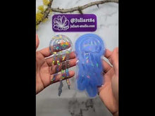 Load and play video in Gallery viewer, 5 inch HOLO Jellyfish Bookmark Silicone Mold for Resin
