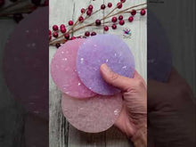 Load and play video in Gallery viewer, 3.5 inch Druzy Disk Insert Silicone Mold for Resin
