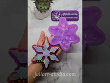 Load and play video in Gallery viewer, 5 inch HOLO Snowflake Silicone Mold for Resin
