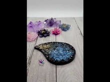 Load and play video in Gallery viewer, 4.75 inch Water Drop Druzy Coaster Silicone Mold for Resin

