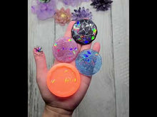 Load and play video in Gallery viewer, 1.8 inch HOLO Round Agate Phone Grip Silicone Mold for Resin
