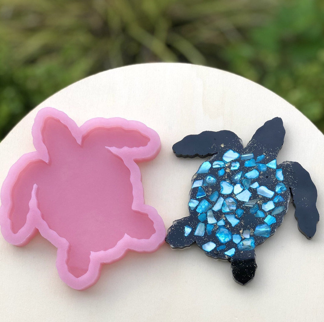 5.25 inch Turtle Silicone Mold for Resin or Concrete Coasters