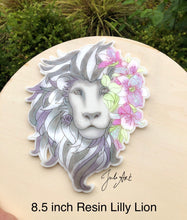 Load image into Gallery viewer, 8.5 inch Lilly Lion Silicone Mold for Resin or Concrete
