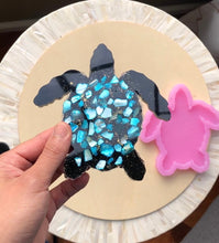 Load image into Gallery viewer, 5.25 inch Turtle Silicone Mold for Resin or Concrete Coasters
