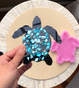 5.25 inch Turtle Silicone Mold for Resin or Concrete Coasters