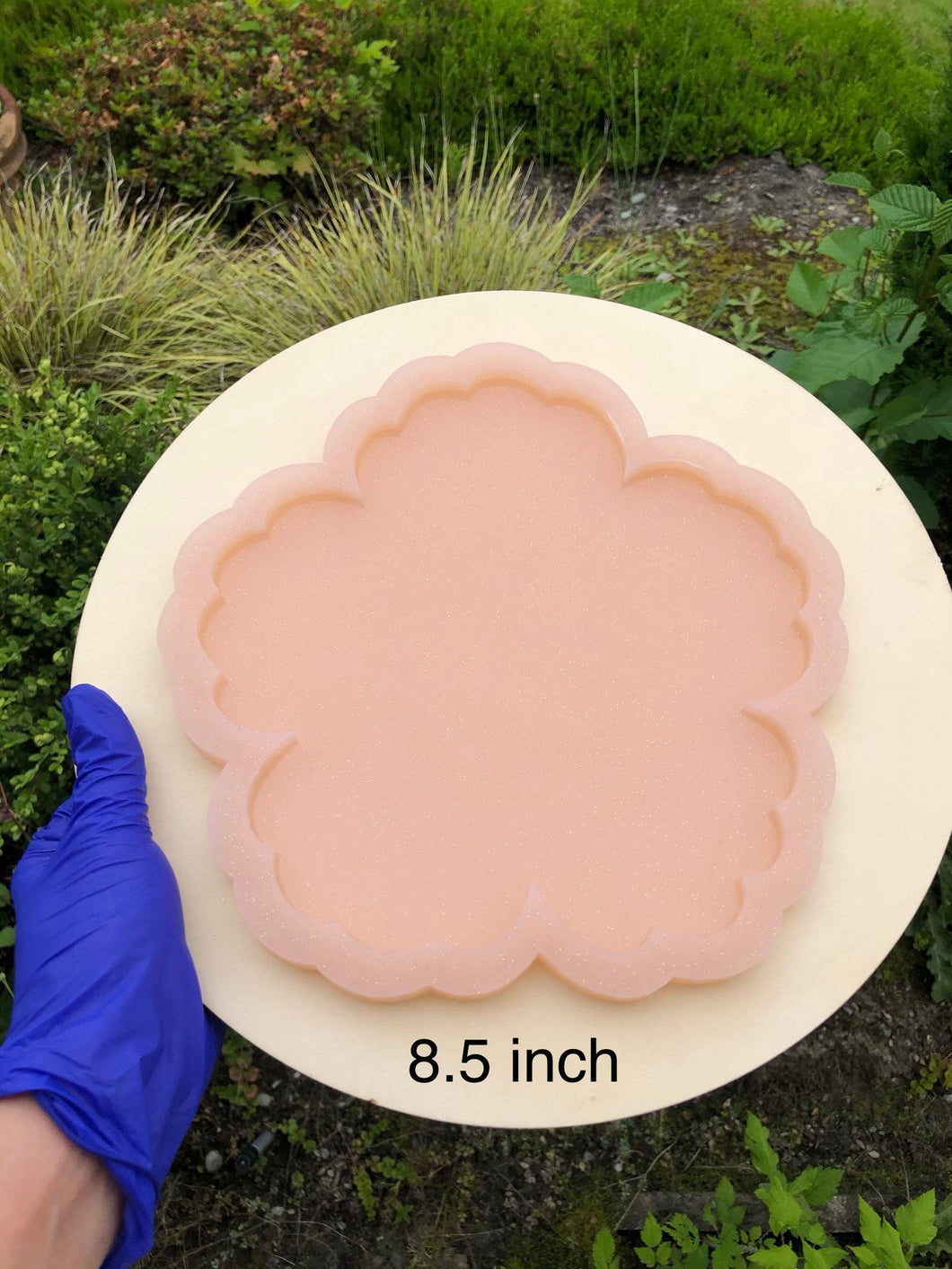 8.5 inch Large  Flower Tray Silicone Mold for Resin
