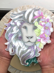 8.5 inch Lilly Lion Silicone Mold for Resin or Concrete