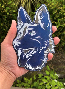 6 inch German Shepherd Silicone Mold for Resin or Concrete Coasters