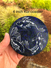 Load image into Gallery viewer, 5.25 inch or 4 inch Koi Coaster Silicone Mold for Resin casting
