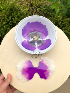 6 inch 3D Pansy flower set Silicone Mold for Resin