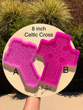 Load image into Gallery viewer, 8 inch Celtic Cross Silicone Mold for Resin Casting
