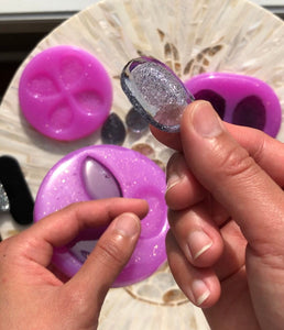 1.5 inch Druzy Jewelry Set Silicone Mold for Resin casting