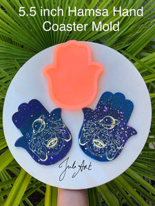 5.5 inch Hamsa Hand Silicone Mold for Resin Coasters